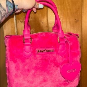 Juicy Couture Pink Faux Fur Handbag